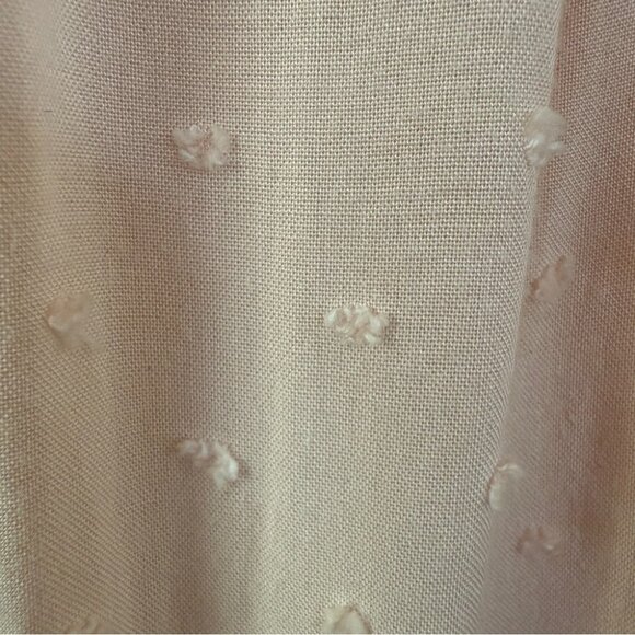 LC Lauren Conrad Light Pink Swiss Dot Women's Cap Sleeve Blouse Size M - Picture 4 of 10